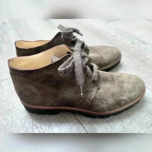 Fratelli Grey suede Rosana lace-up boots New Size 9.5